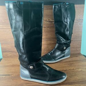 Nike ‘Carico’ Black Leather Tall Boots Women’s Size 12 Shoes Sneakers